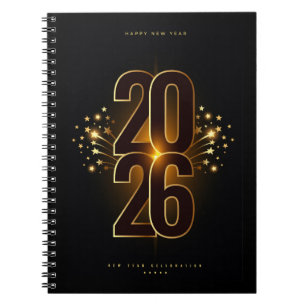 Spiral Fotoanteckningsbok-Glücklich Nytt År 2026 Anteckningsbok