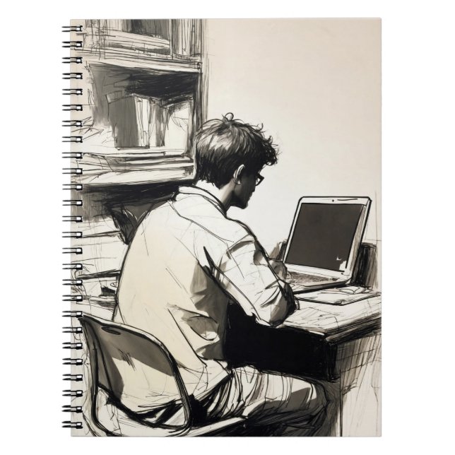 spiral-fotobärbar dator anteckningsbok (Framsidan)