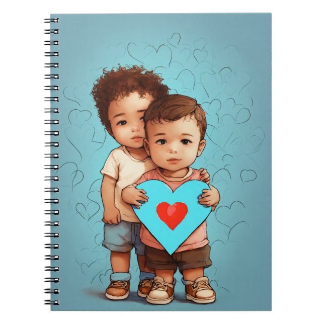Spiral fotopatbok - Cute Baby Brother Anteckningsbok (Framsidan)