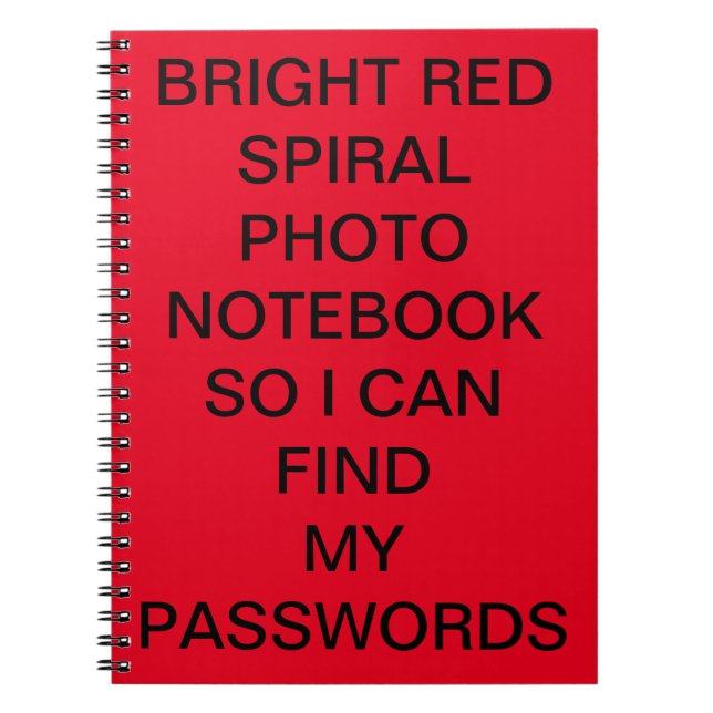 Spiral fotopatbok i RED Anteckningsbok (Framsidan)