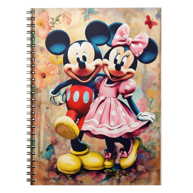 Spiral fotopatbok - Minnie och Mickey Anteckningsbok (Framsidan)