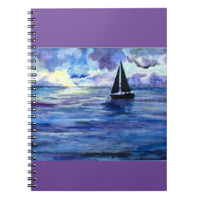 Spiral fotopatbok - segling Nautical Anteckningsbok (Framsidan)