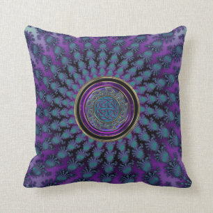 Spiral Fractal för elegant med den Celtic Kudde