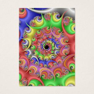 Spiral Fractal för påskägg Visitkort