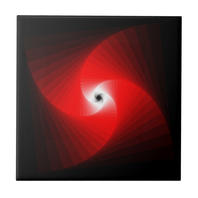 Spiral fractal mönster kakelplatta (Framsidan)