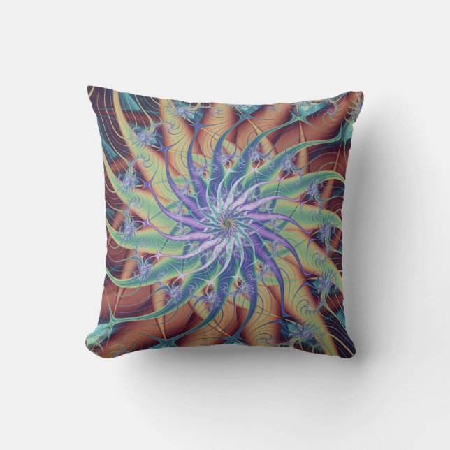 Spiral Fractal Starfish Kudde (Framsida)