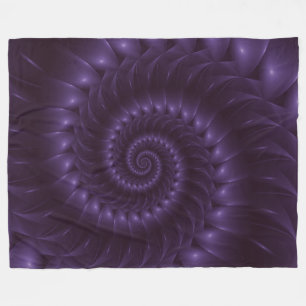 Spiral Fractalfilt för lilor Fleecefilt