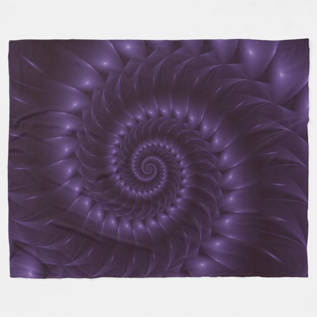 Spiral Fractalfilt för lilor Fleecefilt (Framsidan (Horisontell))
