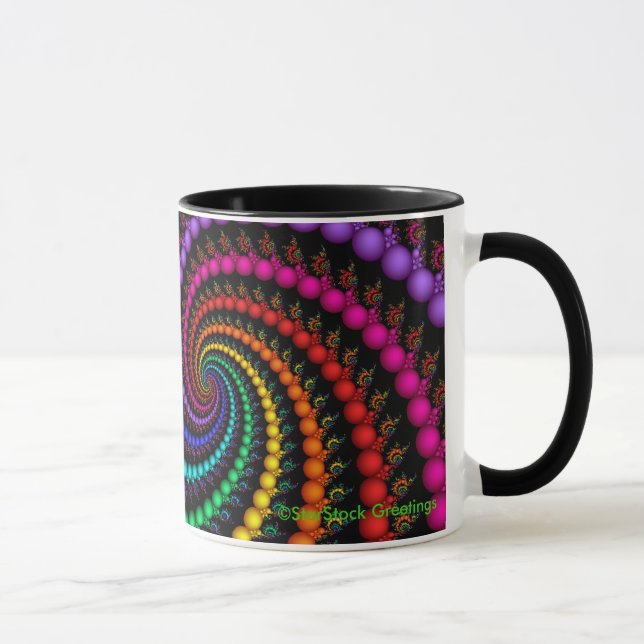 Spiral Fractalregnbågemugg Mugg (Höger)