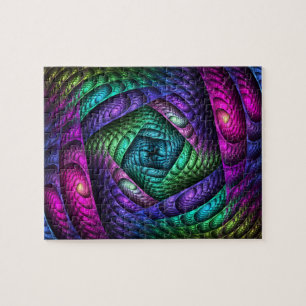 Spiral Fractalstruktur för regnbåge Pussel