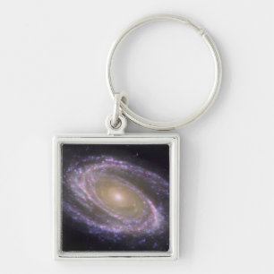 Spiral galax smutsigare 81 fyrkantig silverfärgad nyckelring