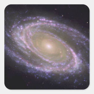 Spiral galax smutsigare 81 fyrkantigt klistermärke