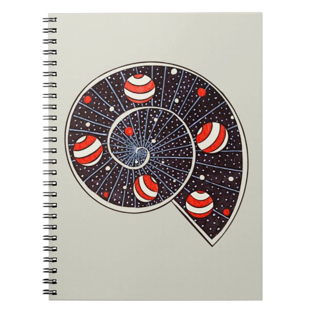 Spiral Galaxy Beach Boll Planets Funny astronomi Anteckningsbok (Framsidan)