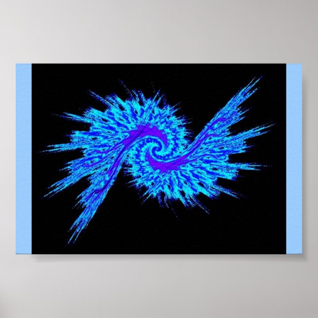 Spiral Galaxy Blue Poster (Framsidan)