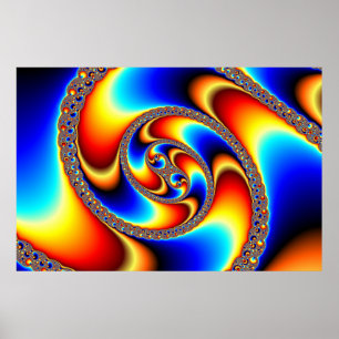 Spiral Galaxy - Fractal Art Poster