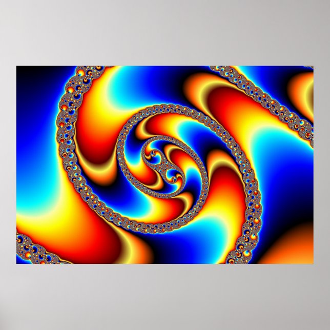 Spiral Galaxy - Fractal Art Poster (Framsidan)