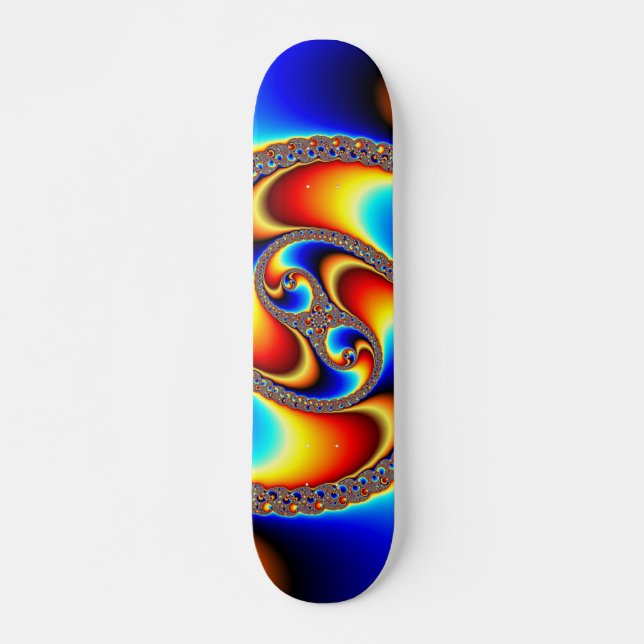 Spiral Galaxy - Fractal Art Skateboard Bräda 20 Cm (Framsida)