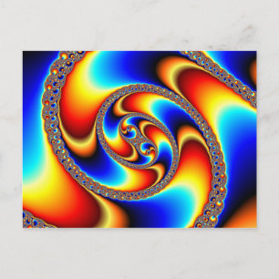 Spiral Galaxy - Fractal Art Vykort