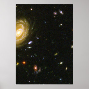 Spiral Galaxy i Hubble Ultra Deep Fält Poster