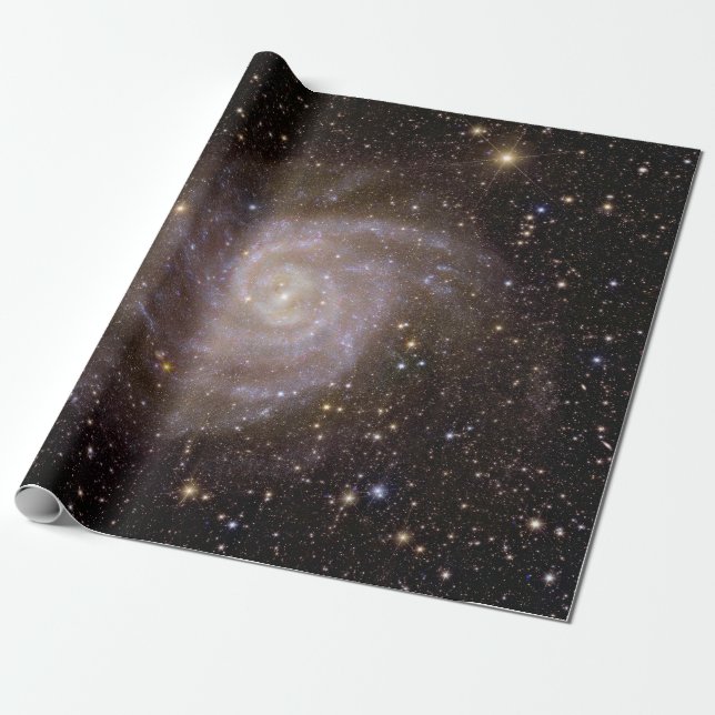 Spiral Galaxy IC 342 Presentpapper (Utrullad)