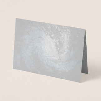 Spiral Galaxy-julkort - Silver Foil Folierat Kort