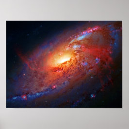 Spiral Galaxy, Käppar Venaticisk skönhet i rymden Poster