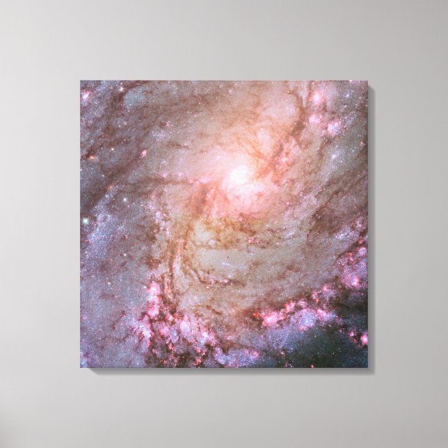 Spiral Galaxy M83, blaze med stjärnbildning. Canvastryck (Framsida)