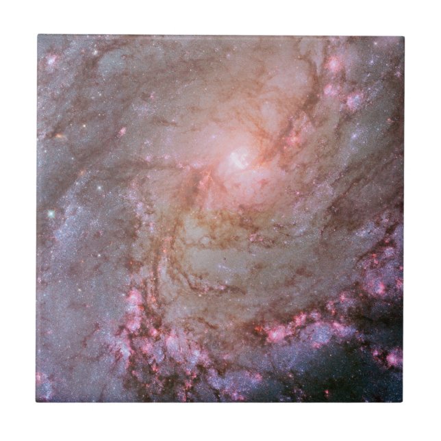 Spiral Galaxy M83, blaze med stjärnbildning. Kakelplatta (Framsidan)