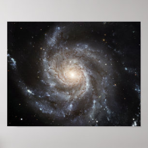 Spiral galaxy Messier 101 Poster