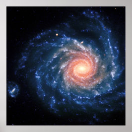Spiral galaxy NGC1232 och Little Theta space image Poster