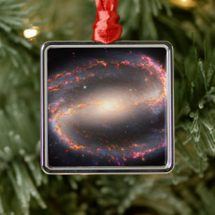 Spiral Galaxy Ngc 1300. Julgransprydnad Metall
