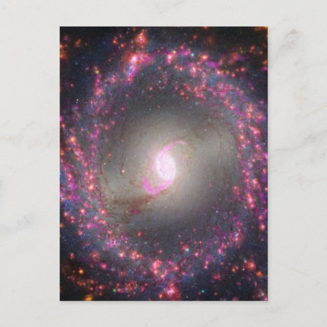 Spiral Galaxy Ngc 3351. Vykort (Framsida)