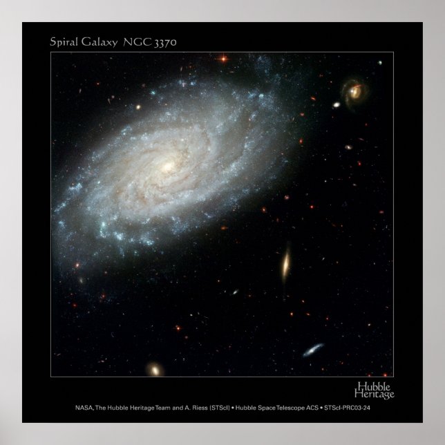 Spiral Galaxy NGC 3370 Poster (Framsidan)