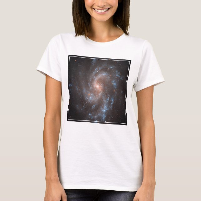 Spiral Galaxy Ngc 5584 T Shirt (Framsida)