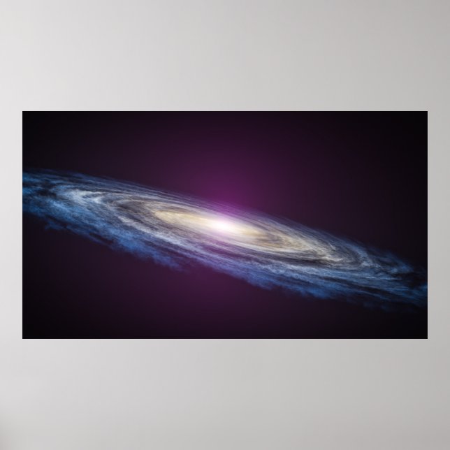 Spiral Galaxy Space Art Poster (Framsidan)
