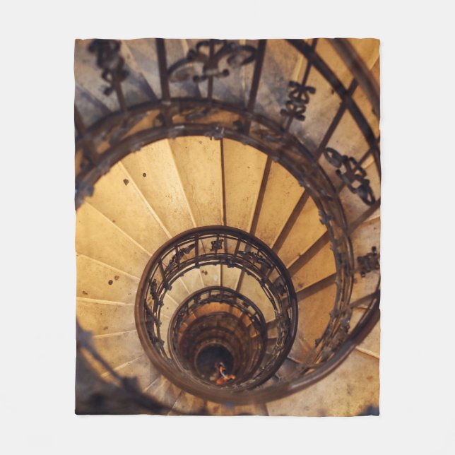 Spiral: gamla trappor i trapphus i trappor. fleecefilt (Framsidan)