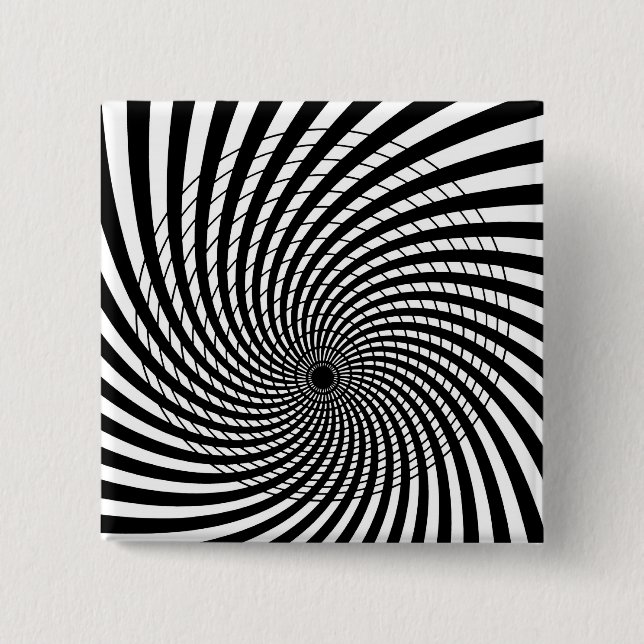 SPIRAL GEOMETRIC OP ART-knapp Knapp (Framsida)