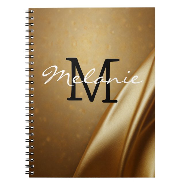 Spiral Glamorous Monogram Notebook Anteckningsbok (Framsidan)