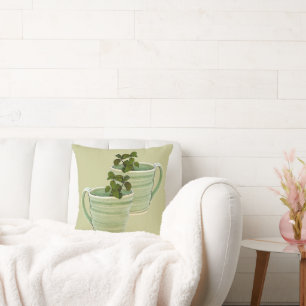 Spiral Grönt Kopp med färgfoto Kudde