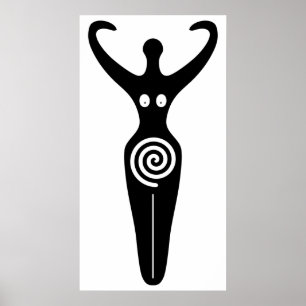 Spiral guddess Helig-gudinna kvinninin Poster
