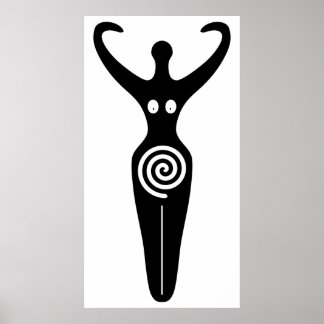 Spiral guddess Helig-gudinna kvinninin Poster