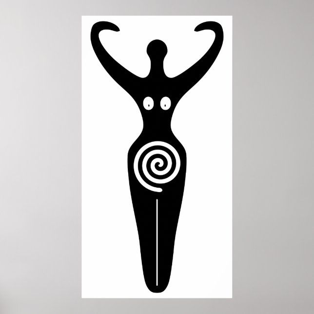 Spiral guddess Helig-gudinna kvinninin Poster (Framsidan)