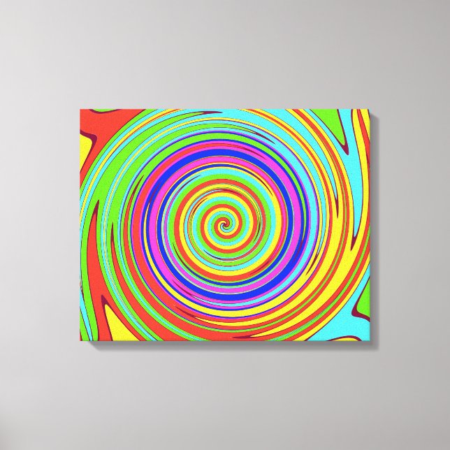 Spiral Hallway Färg Swirl Canvas (Framsida)