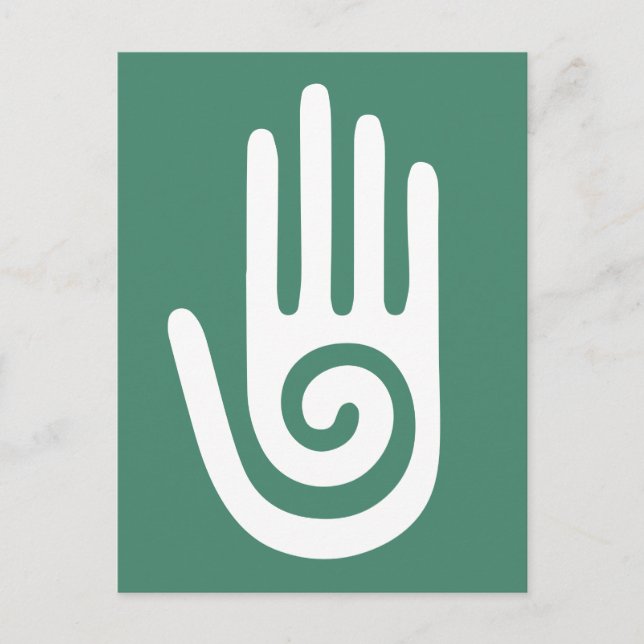 Spiral Hand-symbol Vykort (Framsida)