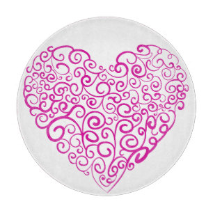 Spiral handskriftscentrum för rosa i Valentines da