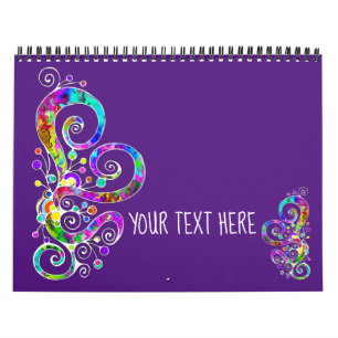Spiral Heart-handledsfärgad design 2 Kalender
