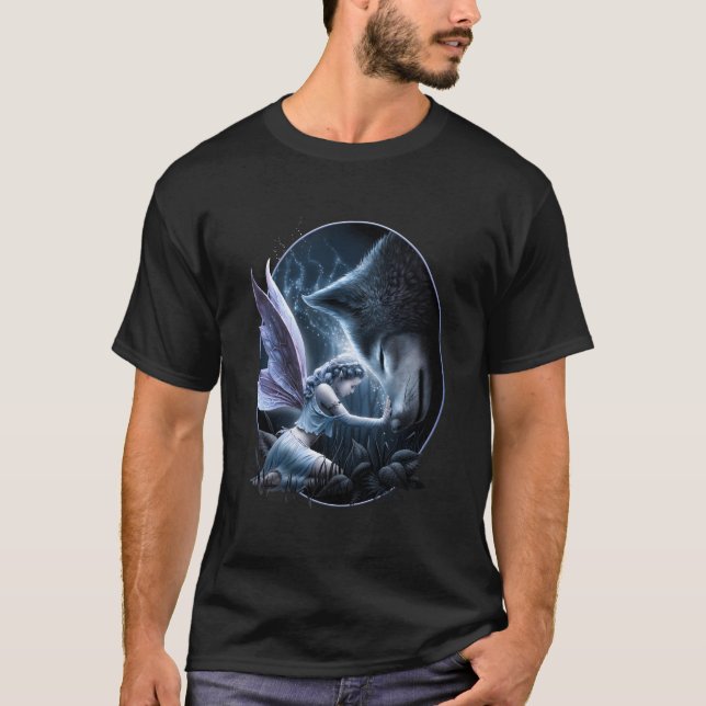 Spiral Helig-obligationens fär och Varg T Shirt (Framsida)