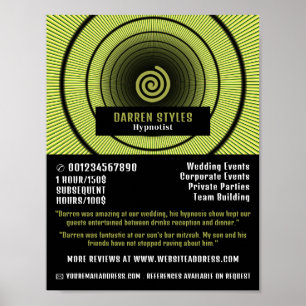 Spiral Hypnosis, Hypnotist-händelsetjänst Poster