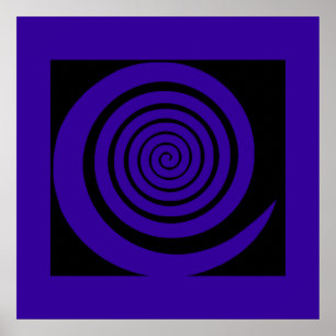 spiral hypnotic print décor poster