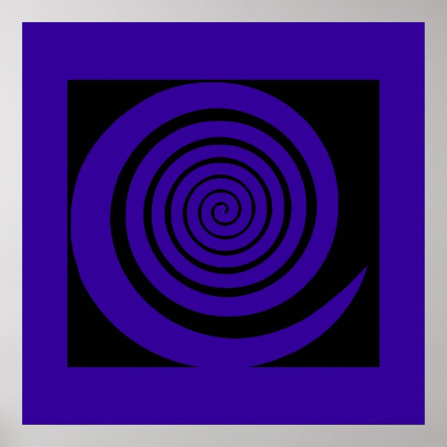 spiral hypnotic print décor poster (Framsidan)